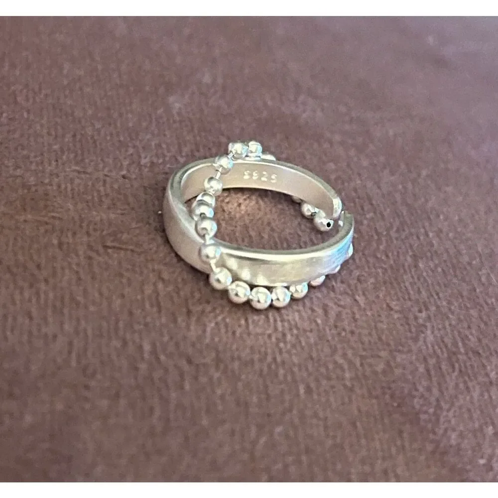 The Modern Chain Ring adjustable in 925 silver